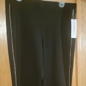 NWT Liz Claiborne black leggings with rhinestone trim